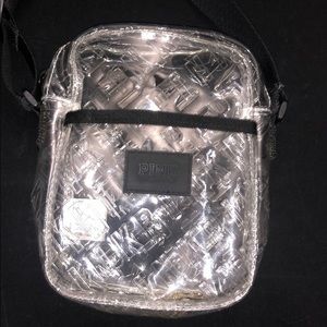 Pink see-through cross bag